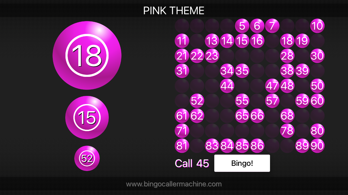 Online bingo ball machine generator